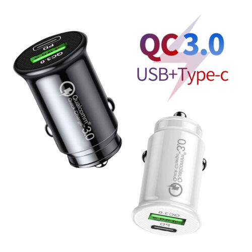 USB C Car Charger 40W Super Mini IsoTeck Fast USB 3.1 Car Charger Adapter PD&QC